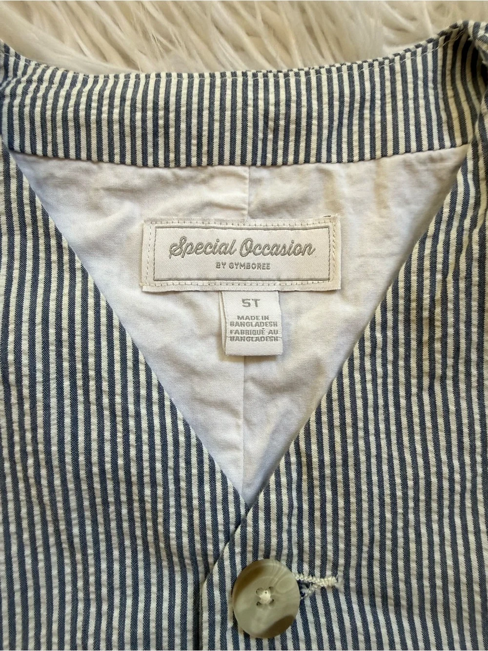 Gymboree Gray Pinstripe Vest & Pants Set